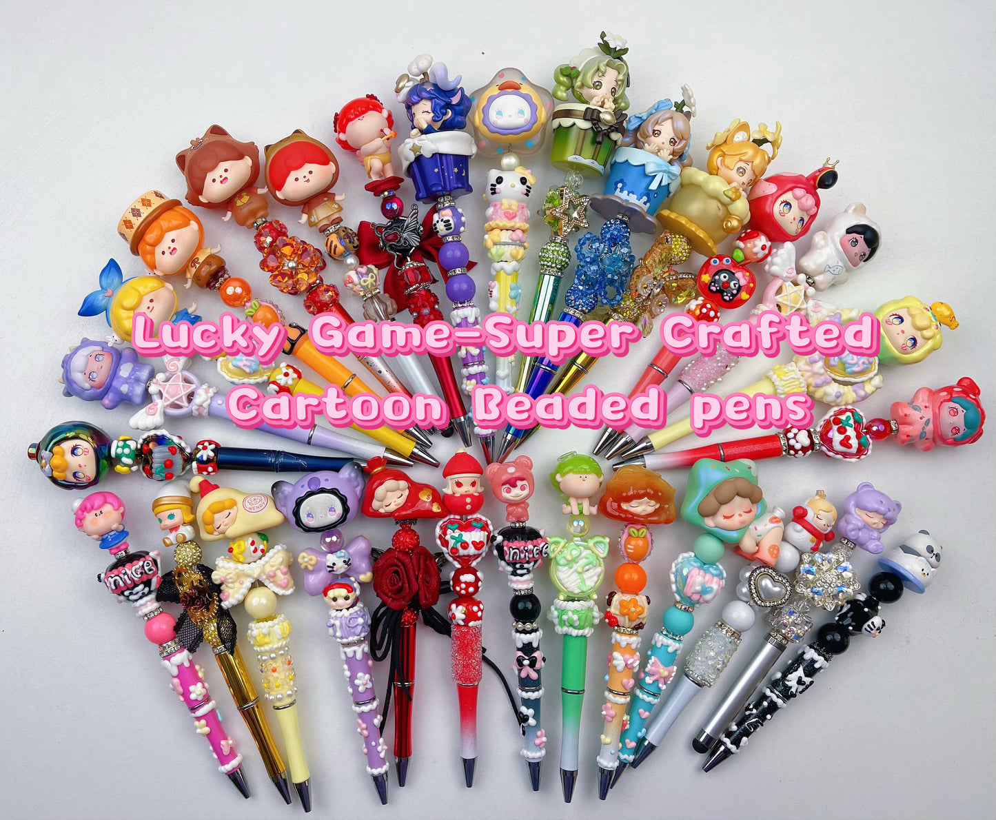 Lucky Game-Super Crafted Cartoon Beaded Pens