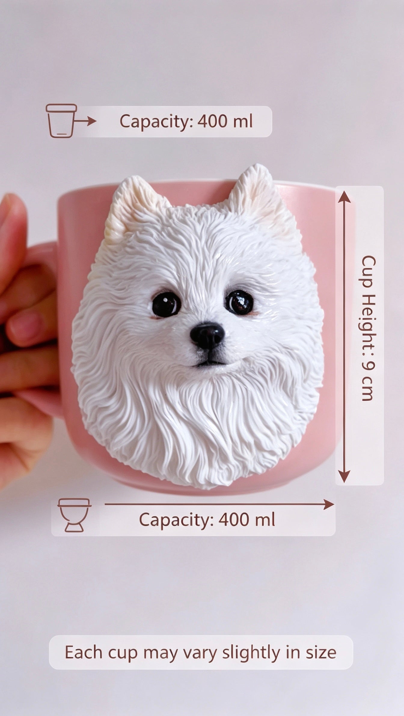 Hand‑Sculpted Custom Pet Mug | Polymer Clay Art ( for Dog, Cat, Parrot & Most Pets)