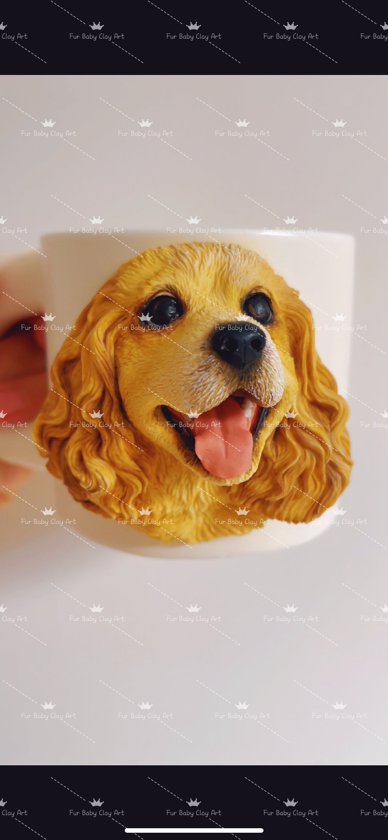 Hand‑Sculpted Custom Pet Mug | Polymer Clay Art ( for Dog, Cat, Parrot & Most Pets)